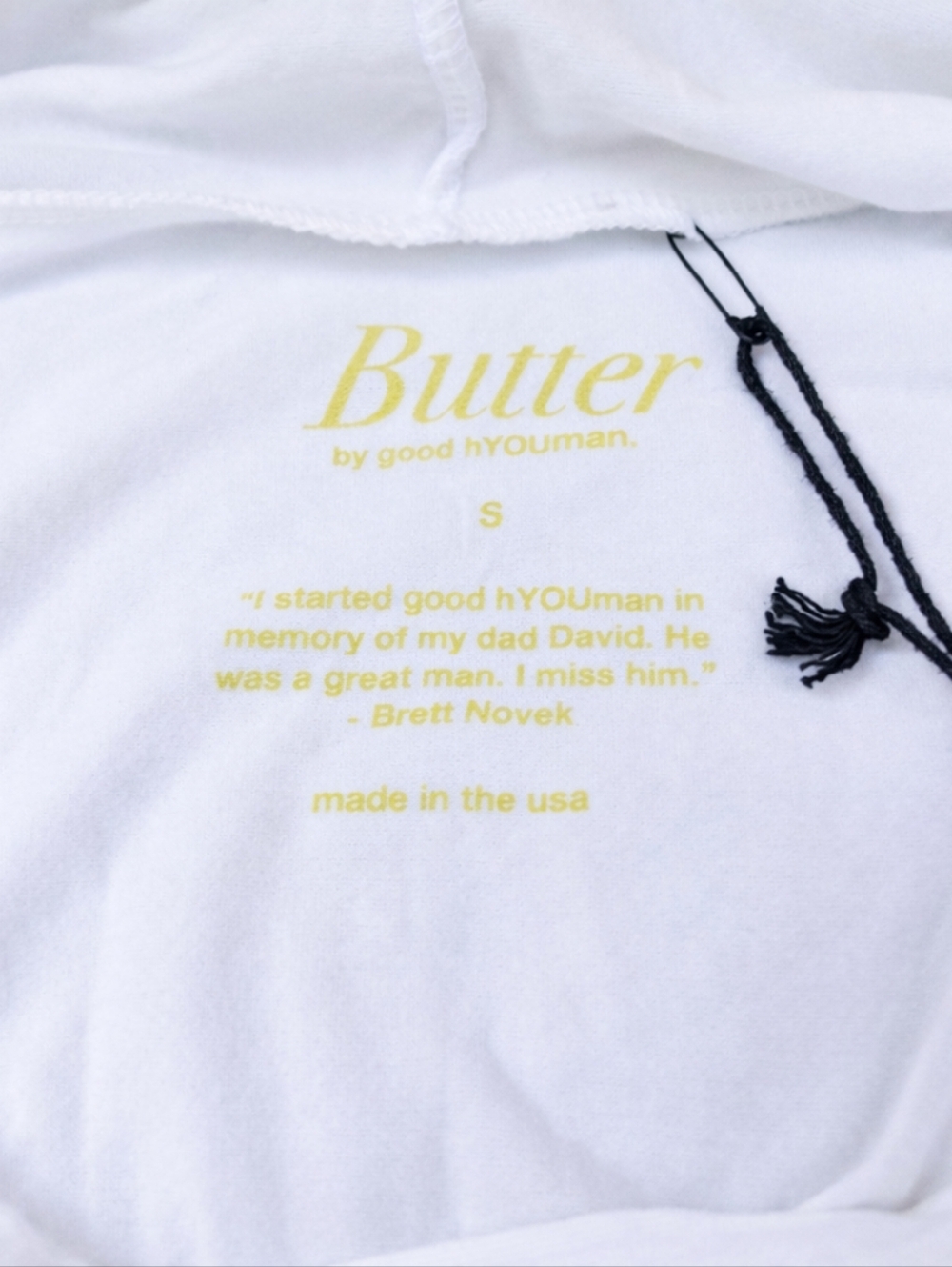 Butter by good hYOUman California Cropped Hoodie NWT S White Graphic Sweatshirt - Picture 4 of 10